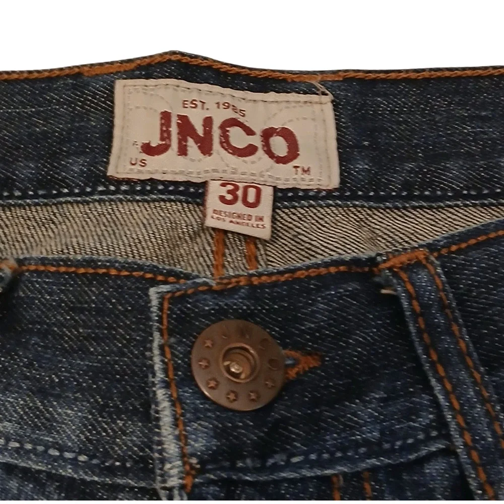 JNCO Jeans Mens 100%‎ Cotton Straight Leg Dark Wash Vintage Denim Size 30x32